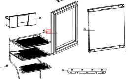 0530054728 Уплотнитель двери морозильной камеры холодильника Haier