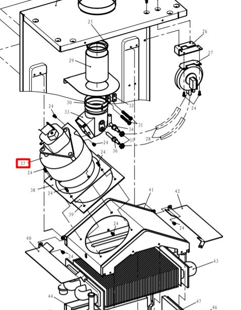 Мотор вентилятора для газового водонагревателя Haier L1P20-F2(T)