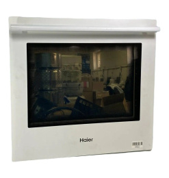 Дверь духовки в сборе, белая для плиты Haier HCC56FO1W