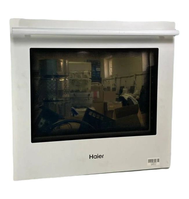 Дверь духовки в сборе, белая для плиты Haier HCC56FO1W