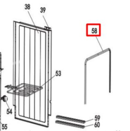 Уплотнитель двери для плиты Haier HCC56B1W