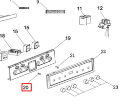 Индикатор работы, красный для плиты Haier HCC56B1W