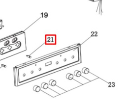 Индикатор работы духовки, оранжевый для плиты Haier HCC56B1W