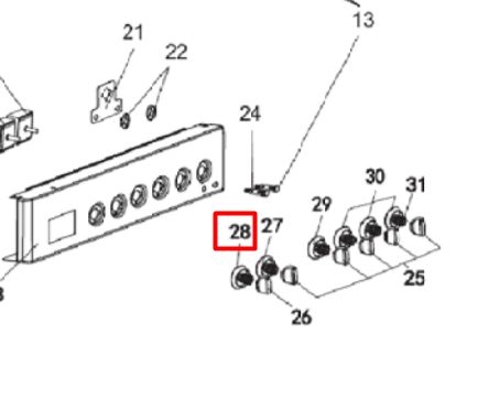Основание ручки регулировки температуры для плиты Haier HCC56CFO1C