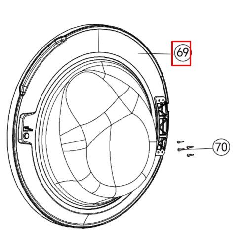0020810527 Люк стиральной машины Haier